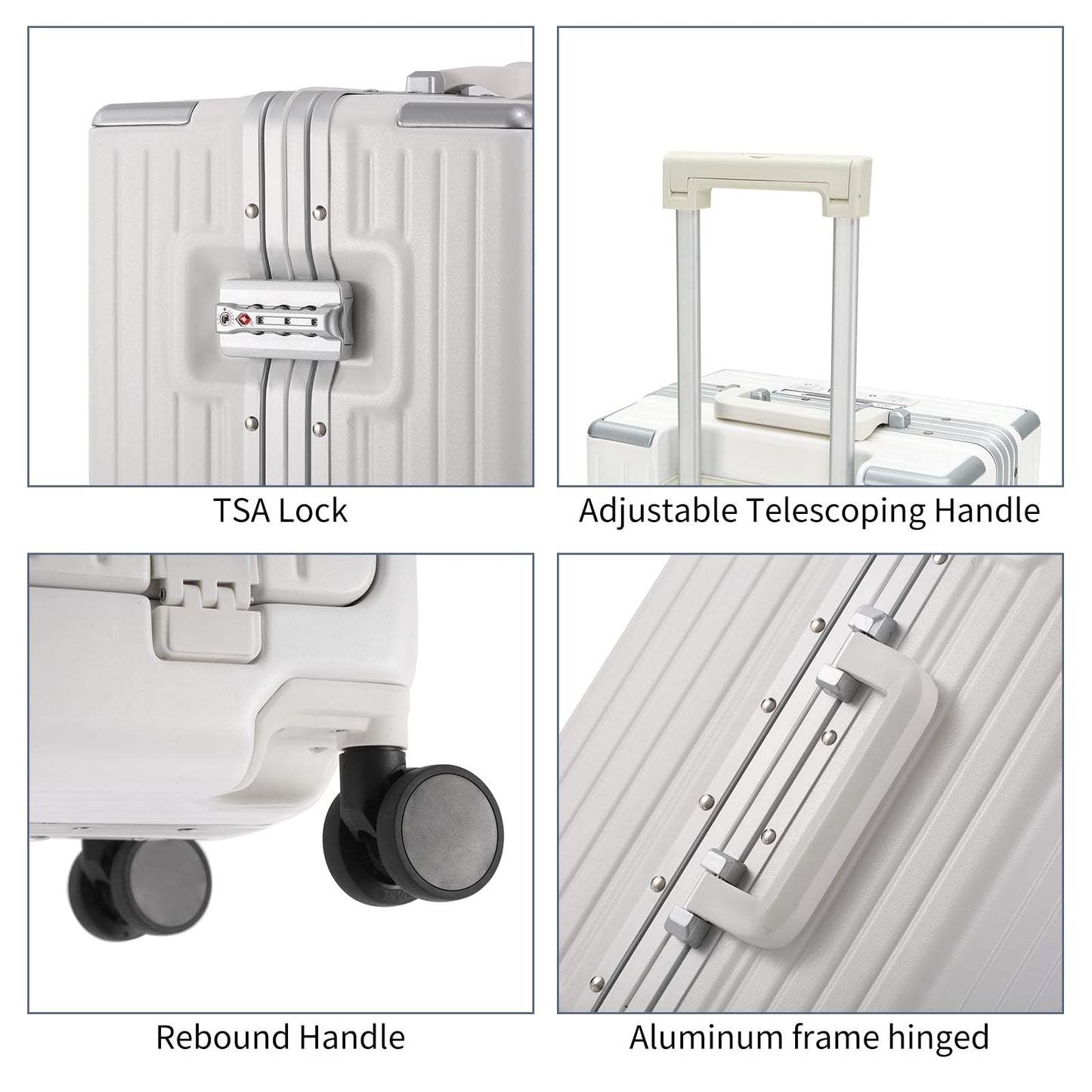 Aluminum Carry-On Luggage Suitcase
