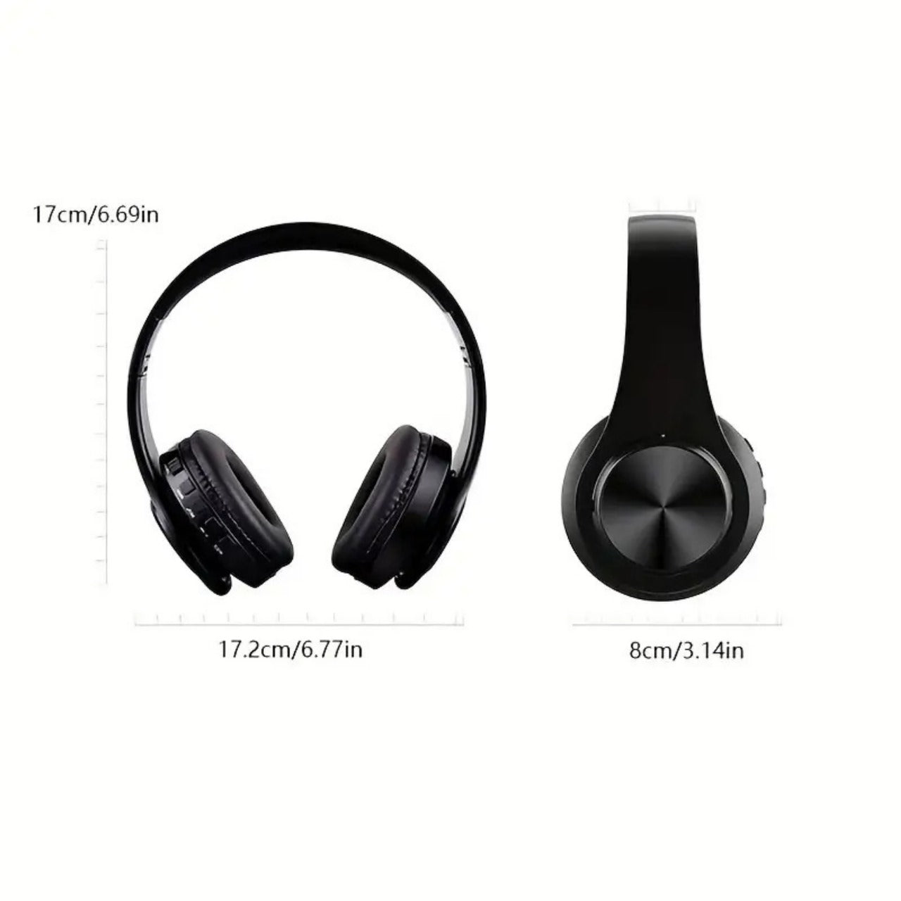 Wireless Headset HiFi Headphones with Mic Foldable Over Ear Bluetooth 5.0 Headphone Support TF Card/FM Radio for Phone PC