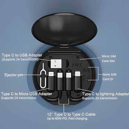 Multifunctional Fast Charging Cable Kit