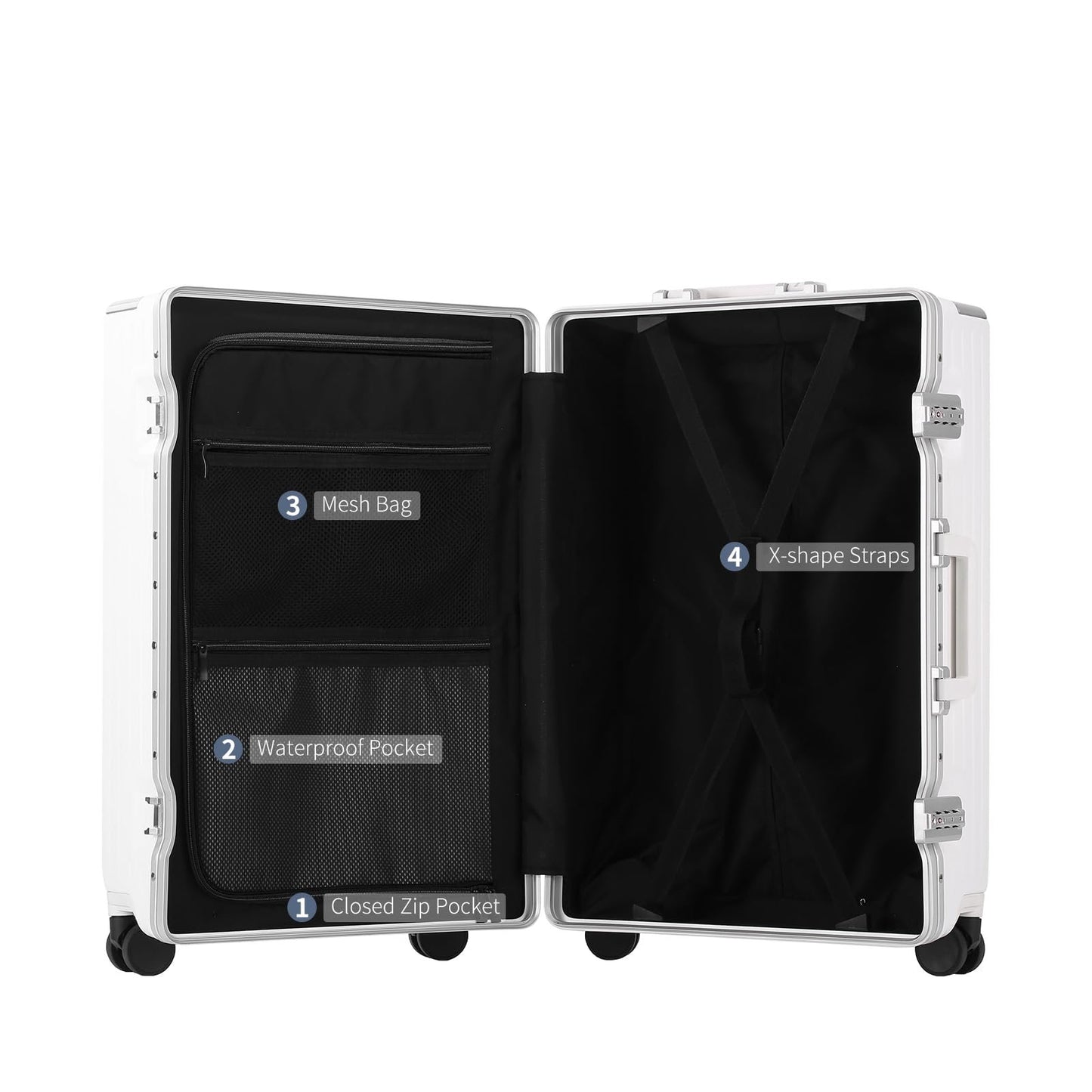 Aluminum Carry-On Luggage Suitcase