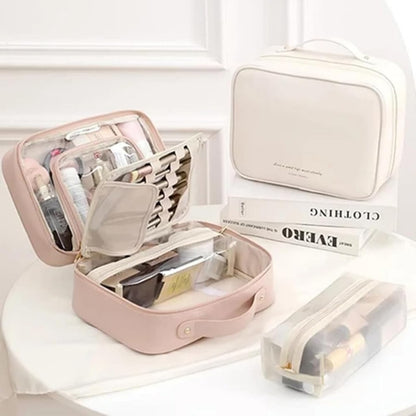 New Women's Cosmetic Bag Portable Storage Bag, Makeup Bag Travel Organizer Essentials Toiletry Bags